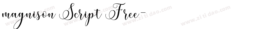 magnison Script Free字体转换